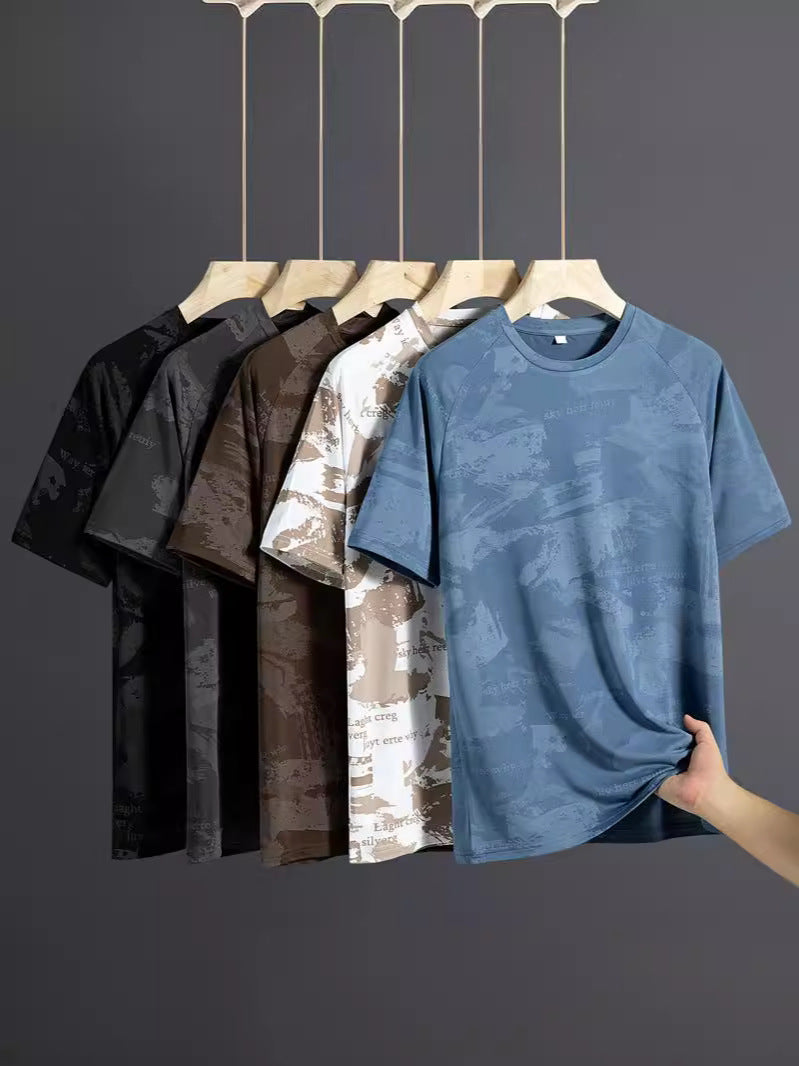 Men's Quick-Dry Ice Silk Camouflage Short Sleeve T-Shirt teemdrop
