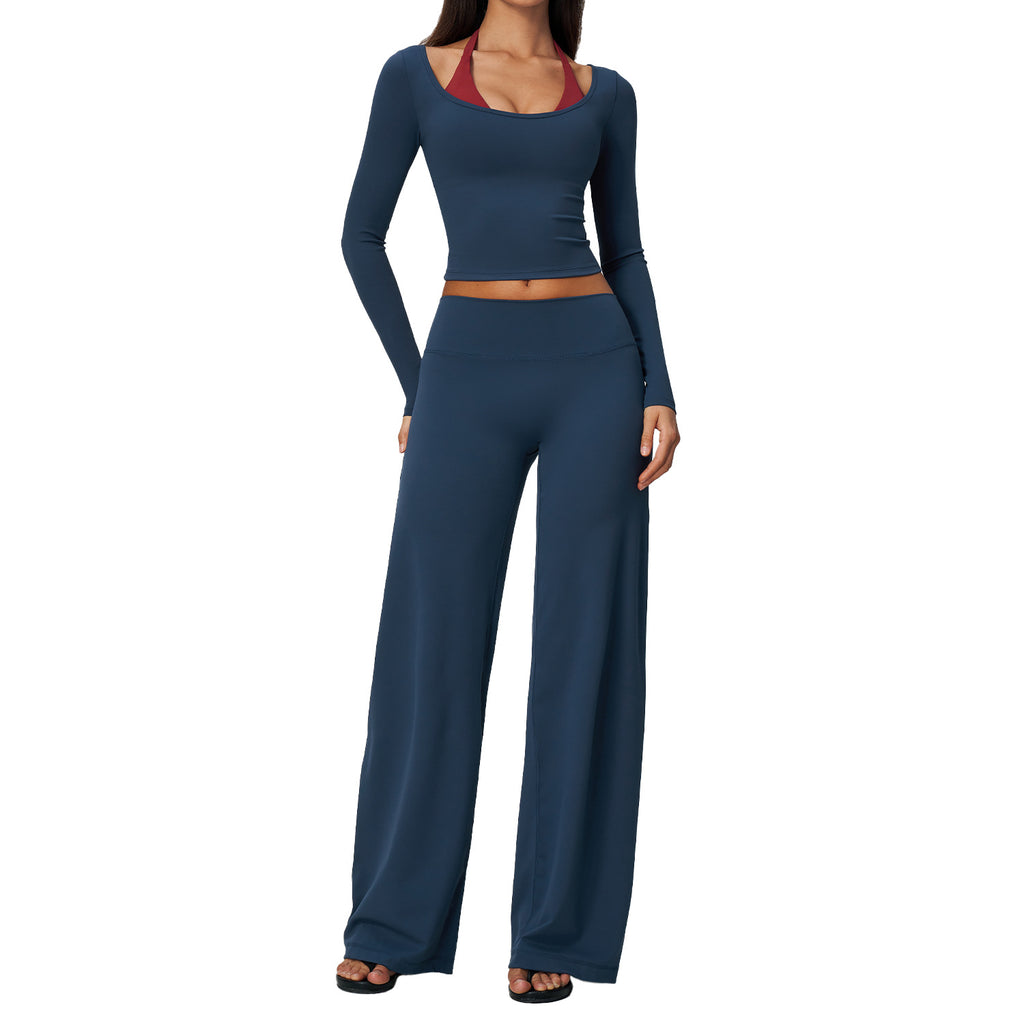 Women Colorblock Two Piece Sports Set