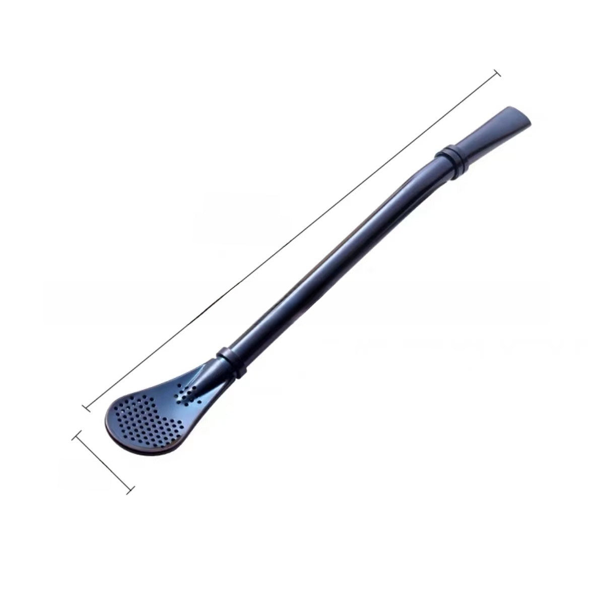 304 Stainless Steel Mesh Filter Straw Spoon with Built-in Strainer for Tea and Juice Mixing teemdrop