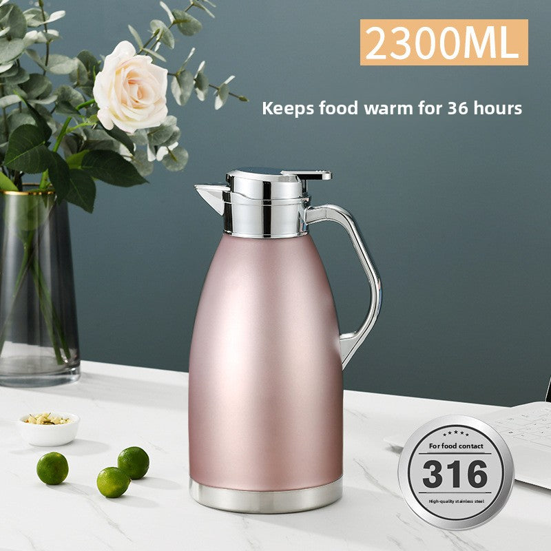 European Style Stainless Steel Vacuum Insulated Kettle teemdrop