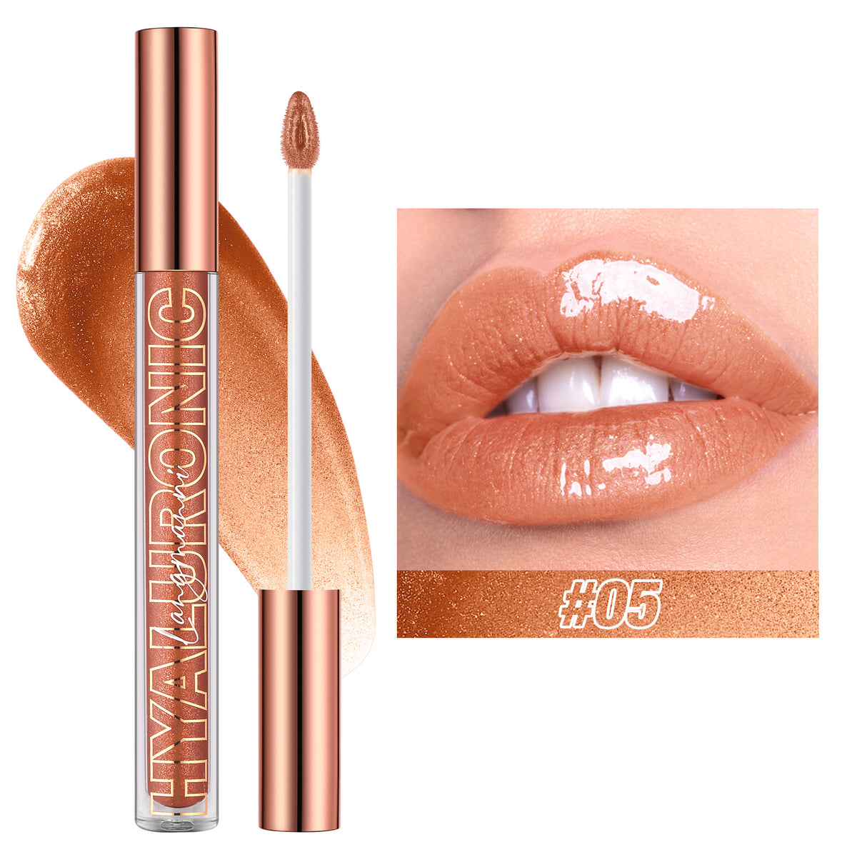 Hyaluronic Acid Glitter Lip Gloss Set teemdrop