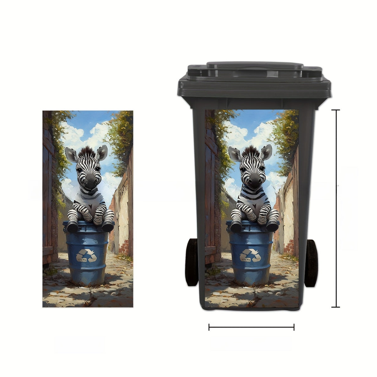 Self-Adhesive Waterproof Vinyl Trash Can Sticker teemdrop