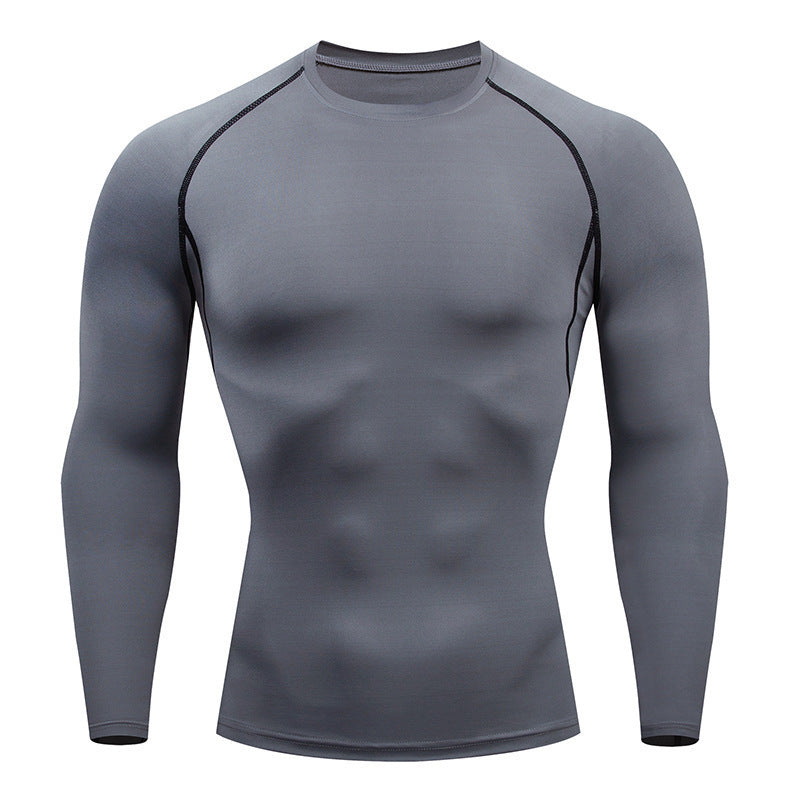 Mens Tight-Fit Long Sleeve Swimsuit Bodysuit