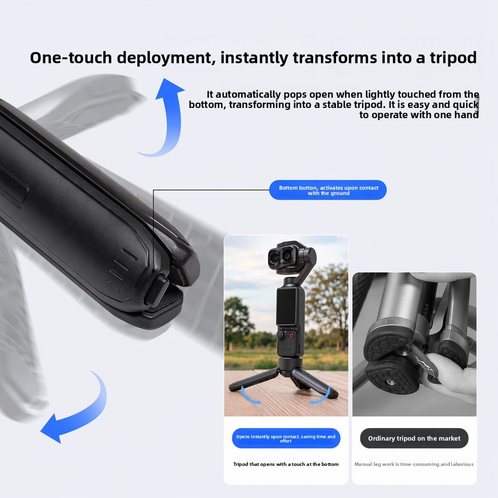 Mini One-Touch Open Tripod Stand for DJI Action Camera Pocket 4 Pro 3 teemdrop
