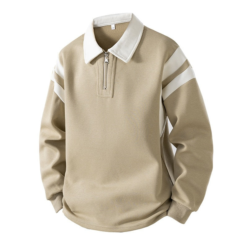Retro half-zip polo hoodie teemdrop