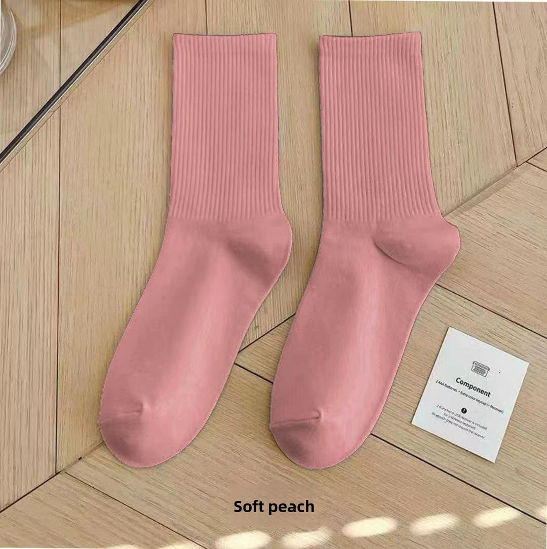 Unisex Combed Cotton Mid-Calf Socks teemdrop