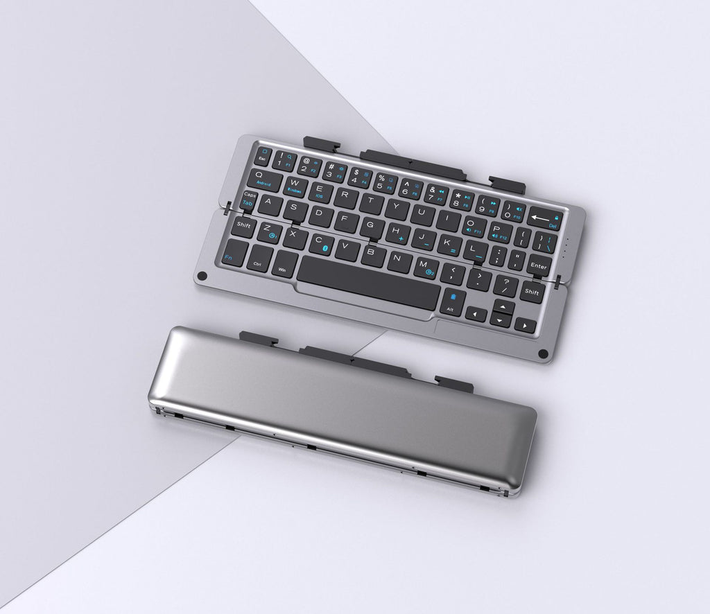 Folding Bluetooth Keyboard Ultra-thin Mini Wireless Mobile Phone Computer Tablet teemdrop