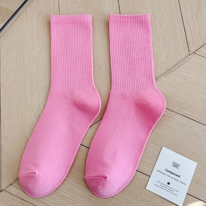 Unisex Combed Cotton Mid-Calf Socks teemdrop