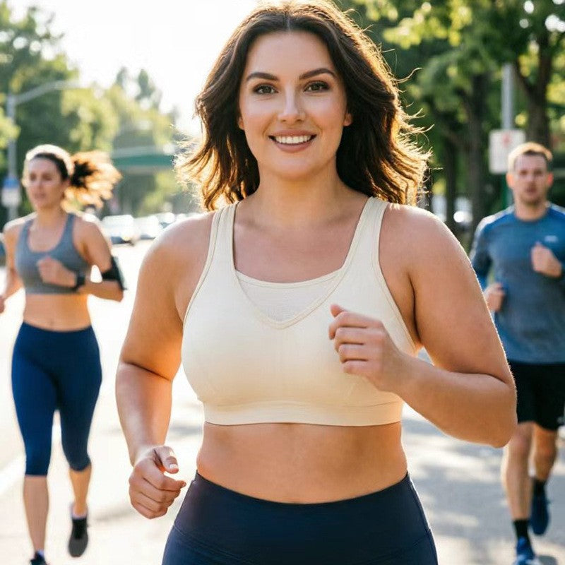Women High Support Full Cup Shock-Proof Sports Bra teemdrop