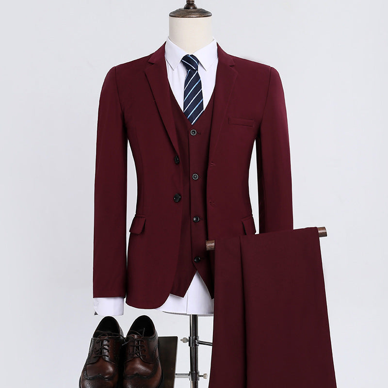 Men Slim Fit Notch Lapel Suit teemdrop