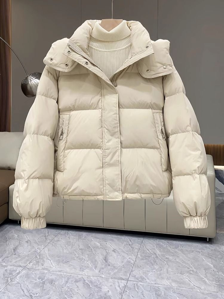 Women Winter Short Hooded Cotton Jacket teemdrop