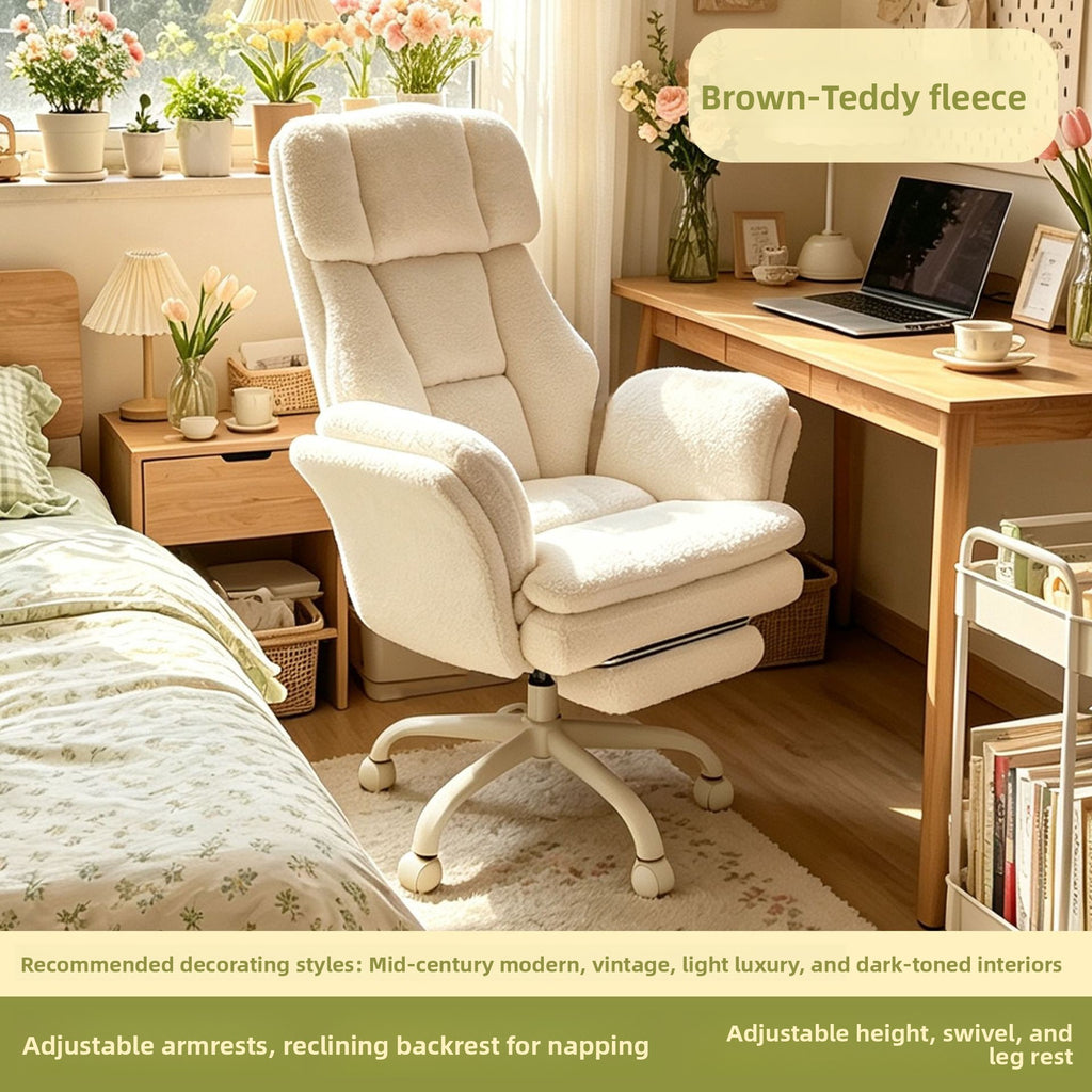 Computer Chair for Home Use, Comfortable for Long Sitting, Bedroom Leisure Chair with Backrest, Sofa Chair for College Dormitory, Lazy Sofa, Gaming Chair teemdrop