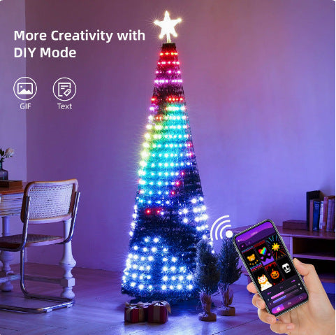 Christmas Tree Lights RGB Color teemdrop