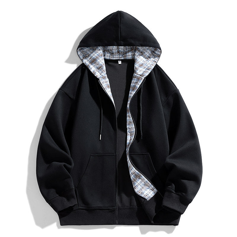 Men's loose-fitting hooded sweatshirt