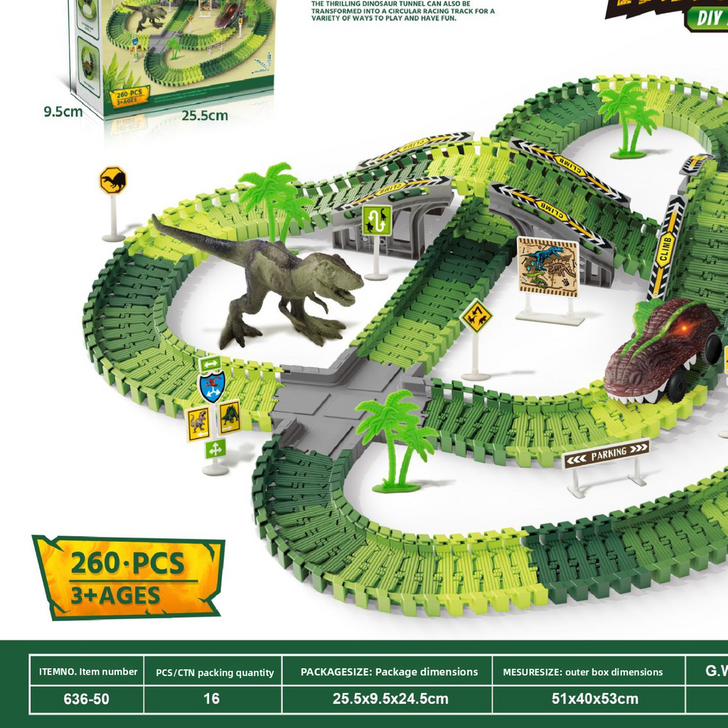 Dinosaur track vehicle children's toy