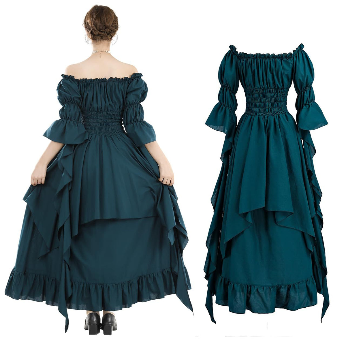Retro women's dress teemdrop