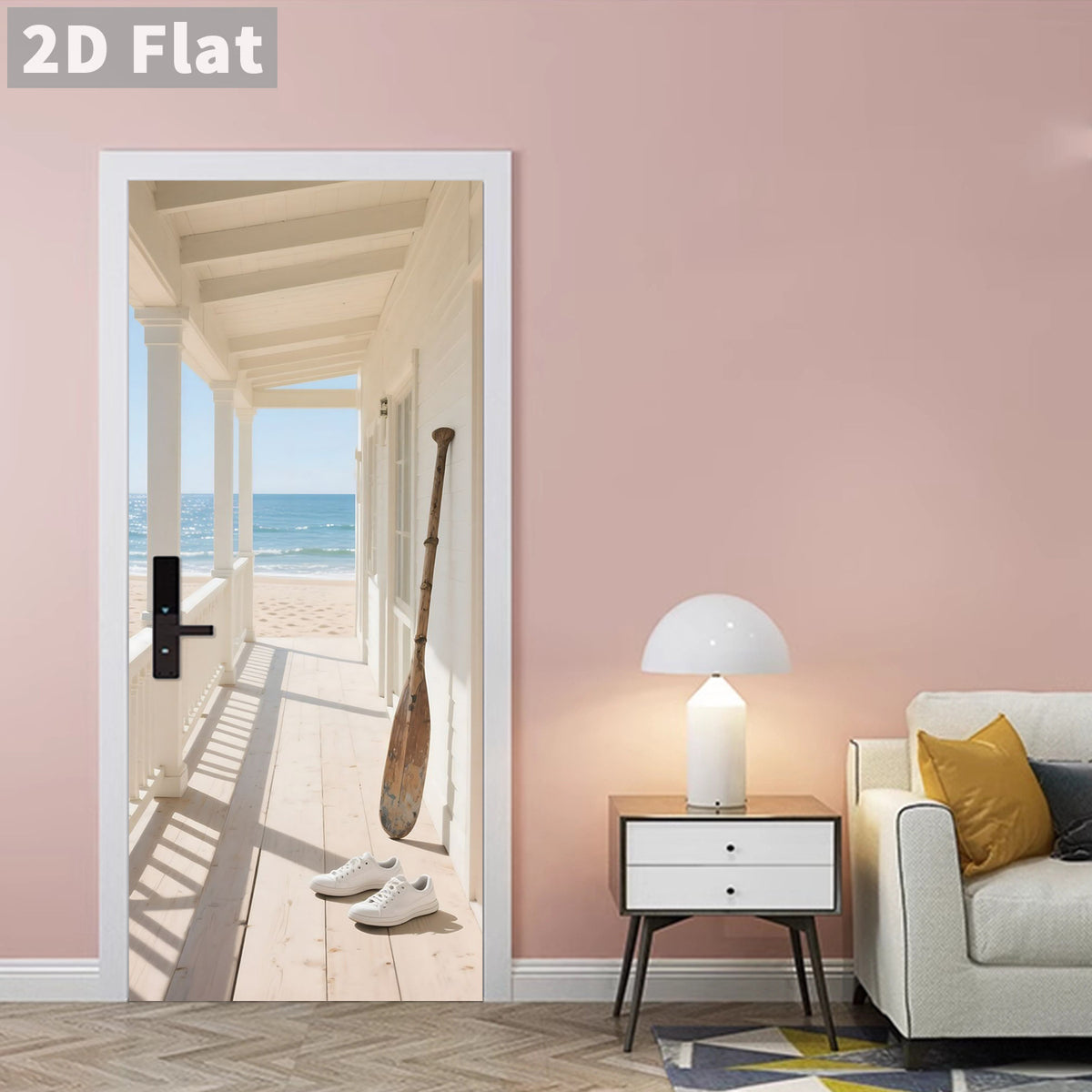 Creative Wooden Door Refurbished Door Stickers Wall Stickers teemdrop