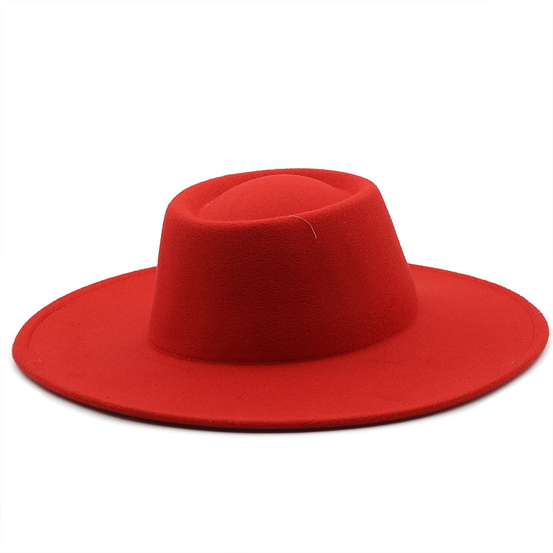 Unisex Wide Brim Woolen Hat teemdrop