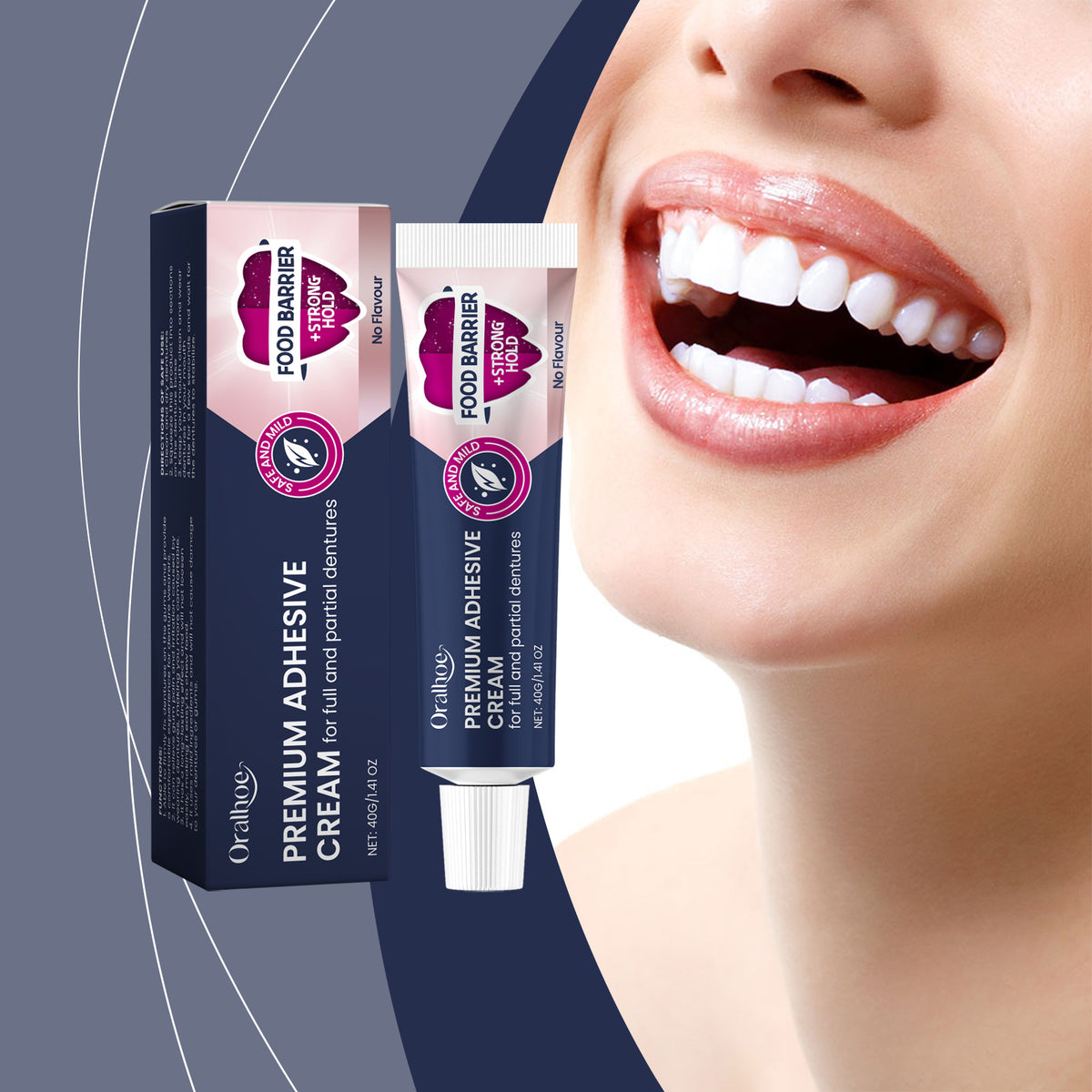 Denture Adhesive Improves Comfort and Protects Loose Dentures, Adhesive Paste for Secure Fixation