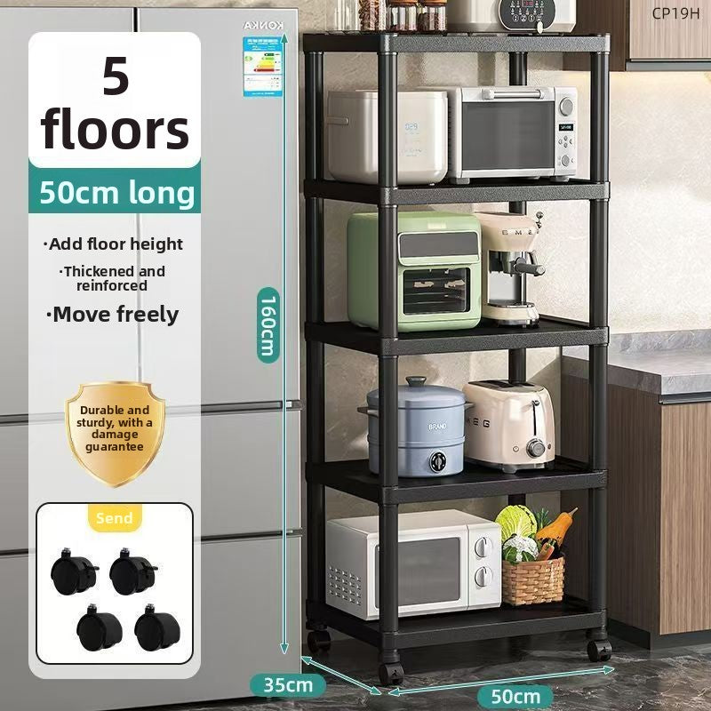 Multi-Layer Foldable Storage Rack with Wheels