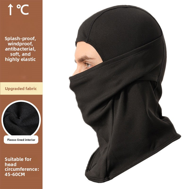 Thick-fabric insulated and windproof ski headgear for men