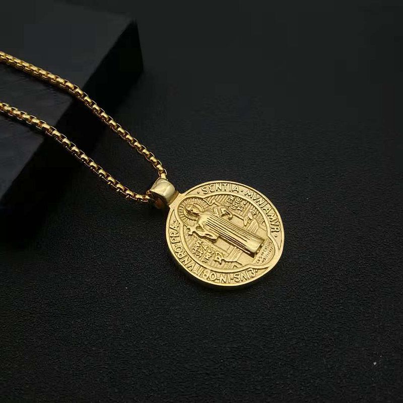 Retro Punk Style 316 Stainless Steel Asymmetric Pendant Necklace teemdrop