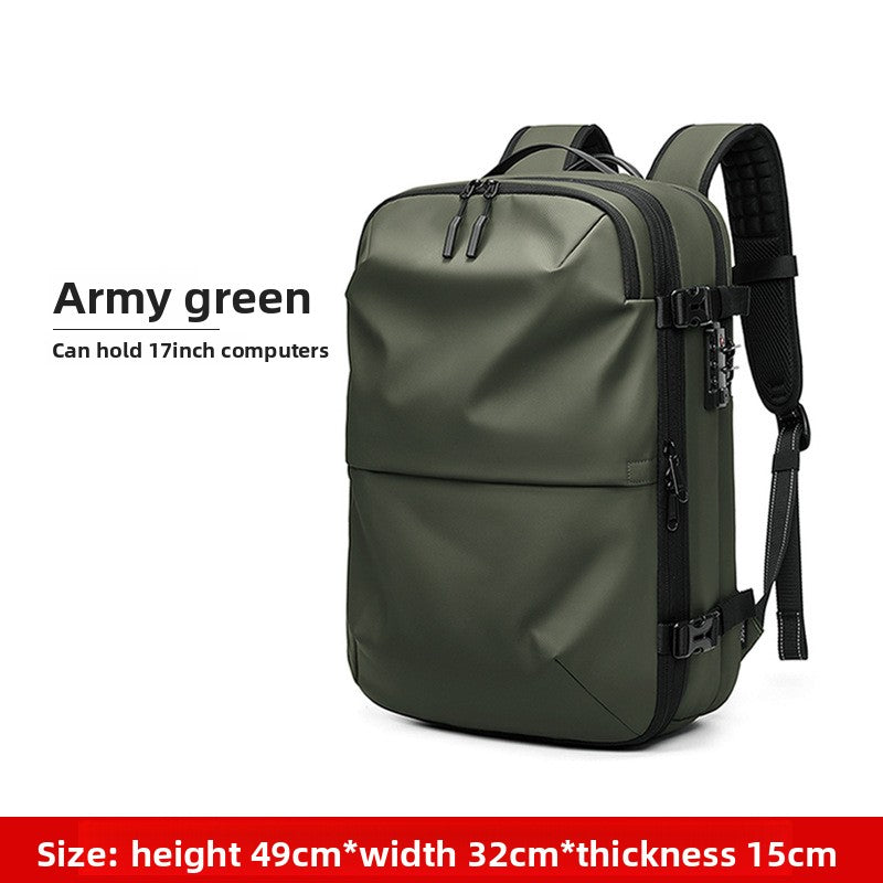 Men's Large Capacity Water-Resistant Vacuum Compression Travel Backpack