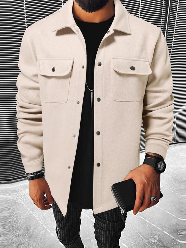 Men's Brushed Polyester Lapel Windproof Casual Jacket teemdrop
