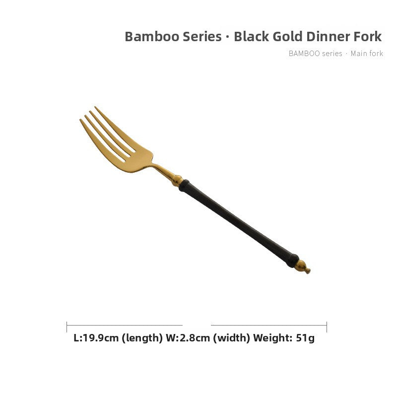 Black Gold Mirror Stainless Steel Cutlery Set