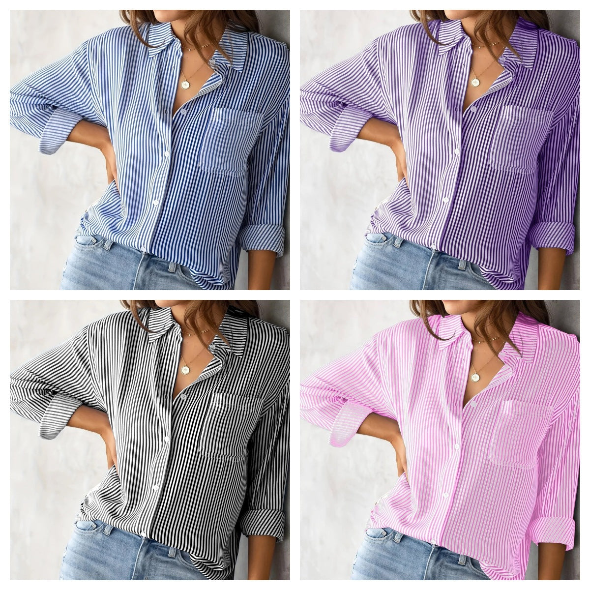 Women's Striped Woven Shirt