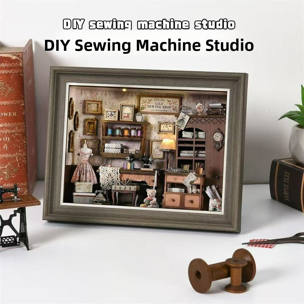 DIY Wooden Miniature Library Cabin Book Nook Building Kit