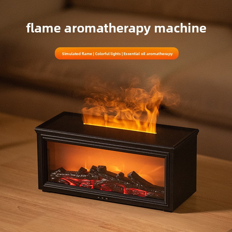 7-Color Fireplace Ultrasonic Aroma Diffuser