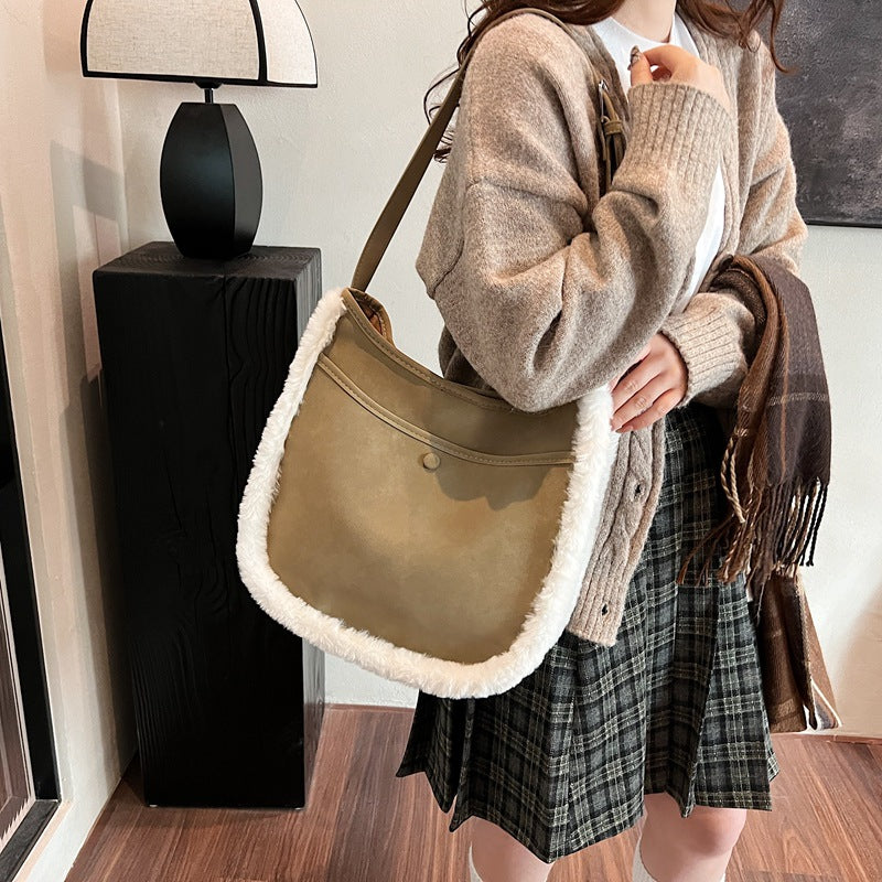 Women's Frosted Texture Large Capacity Tote Bag