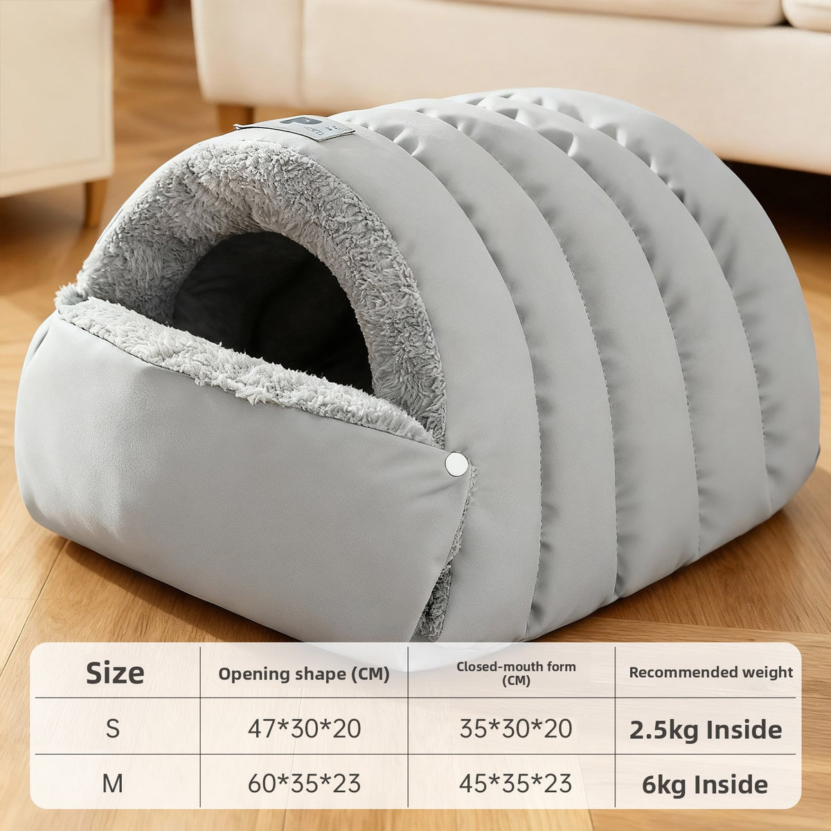 Semi-enclosed leather sleeping bag cat litter teemdrop