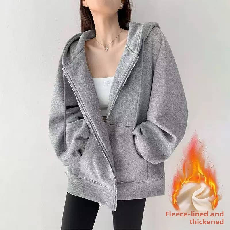 Womens Fleece Lined Hooded Jacket
