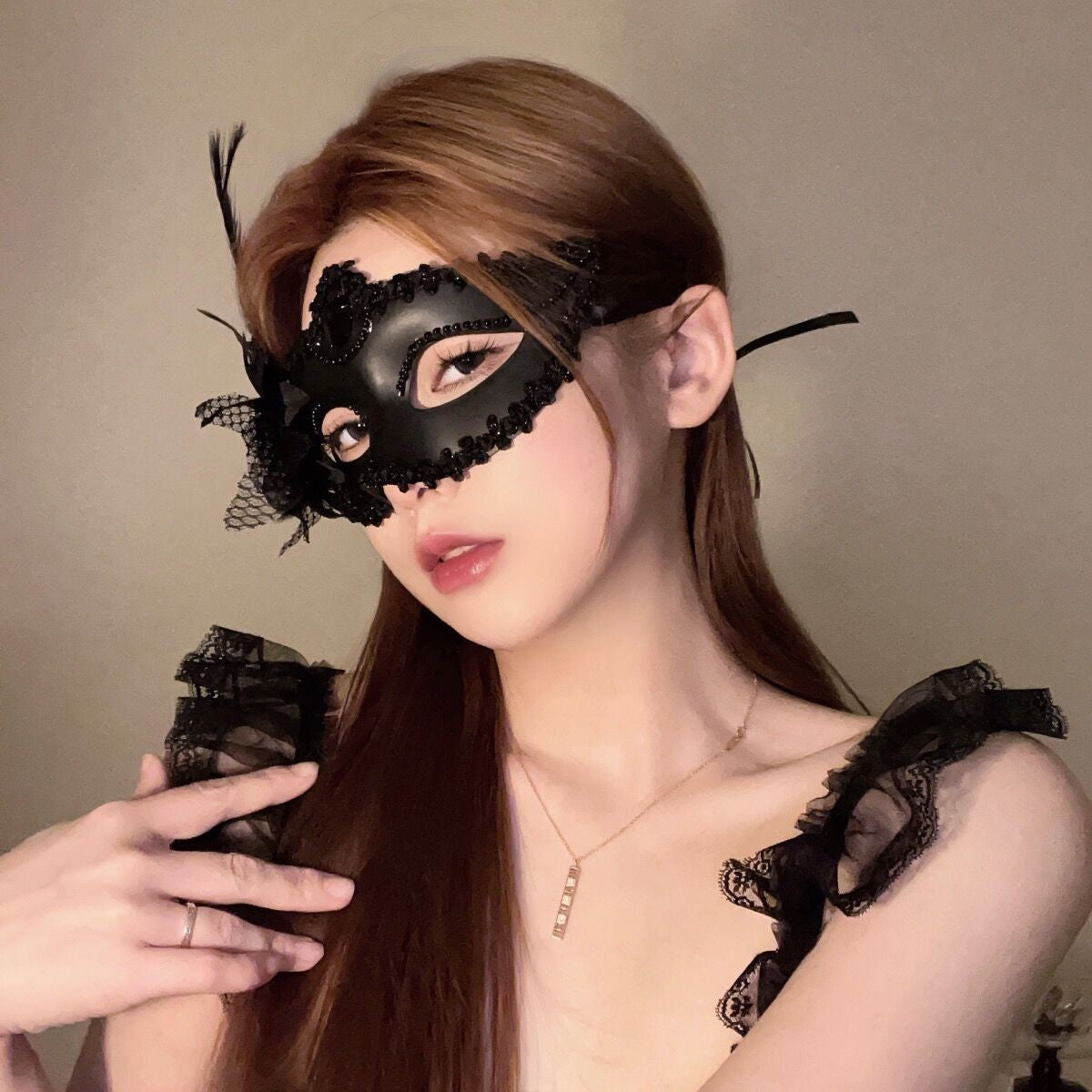 Halloween Second Dimension Half Face Mask