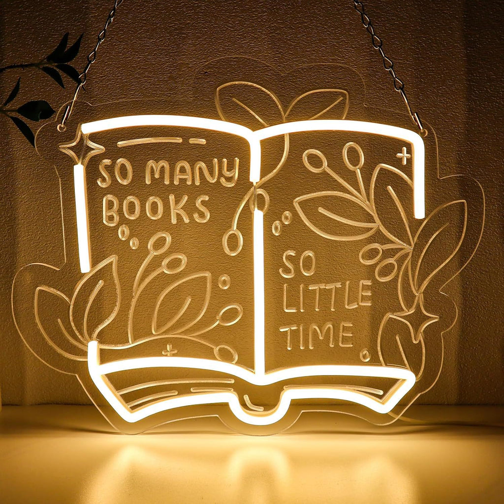 Dimmable LED Reading Neon Sign Wall Decor Light teemdrop