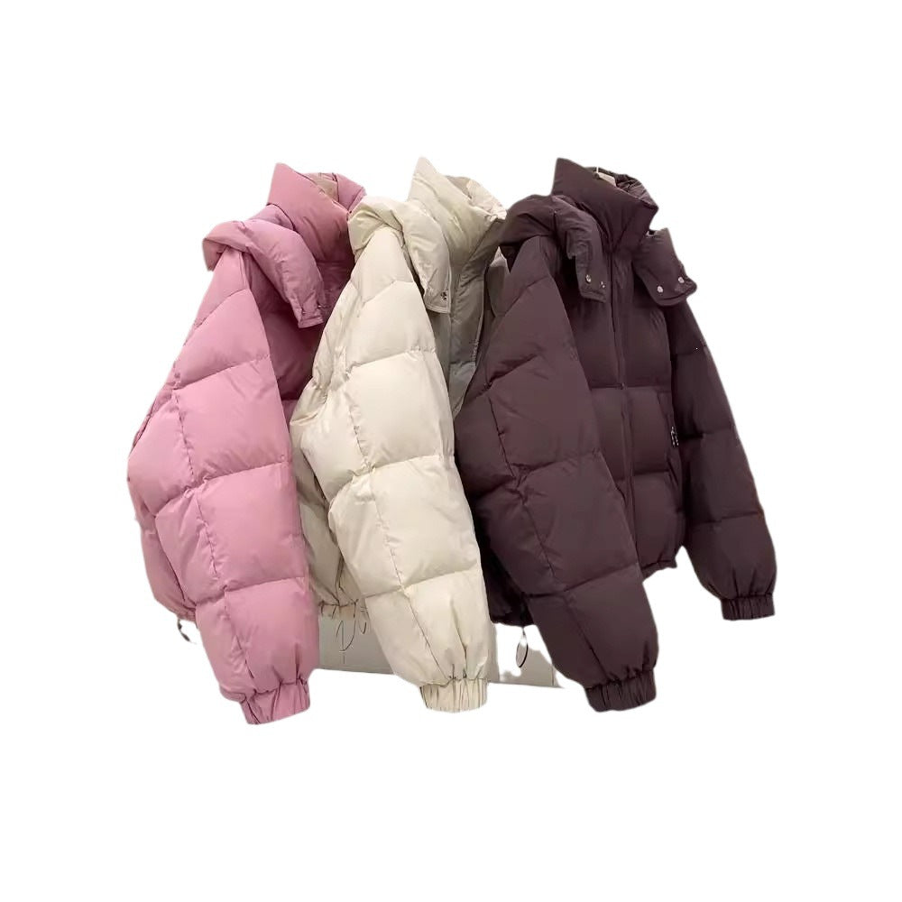 Women Winter Short Hooded Cotton Jacket teemdrop