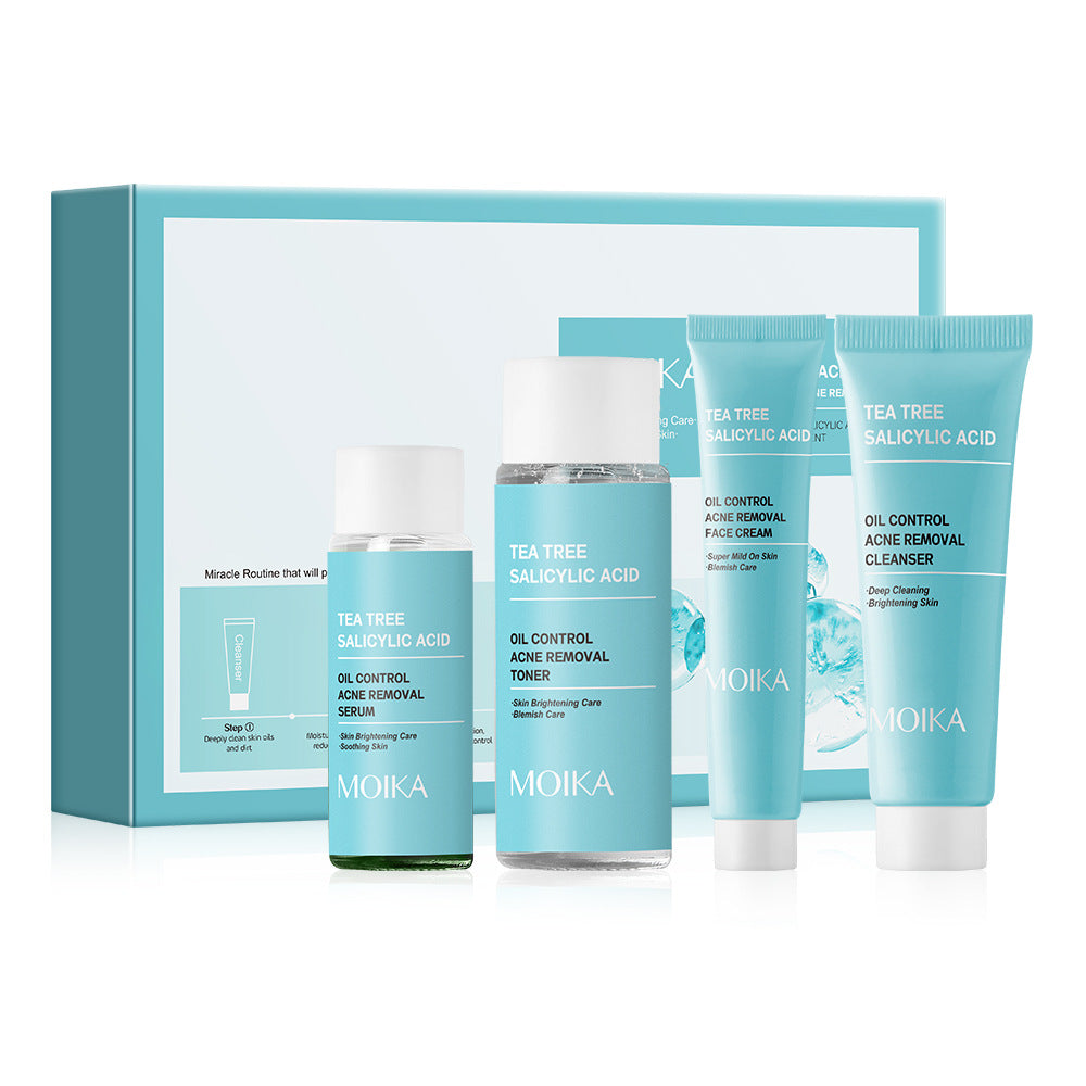 Tea Tree Salicylic Acid Four-Piece Facial Care Set teemdrop