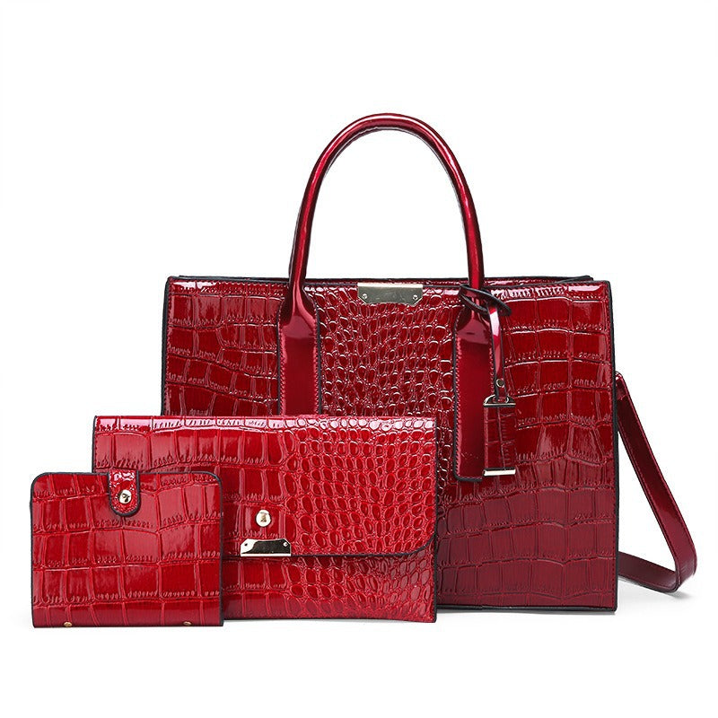 Fashion Crocodile Pattern Shoulder Bag