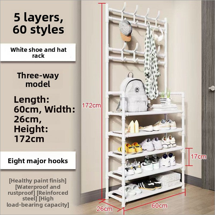 Multi-Layer Space-Saving Metal Shoe Rack Storage Organizer Shelf
