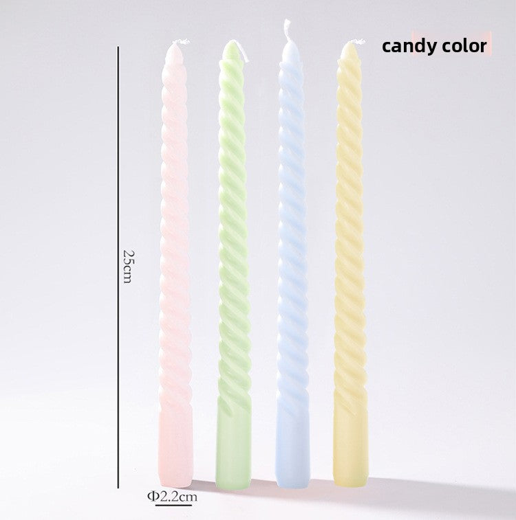 Vintage spiral long rod candle teemdrop