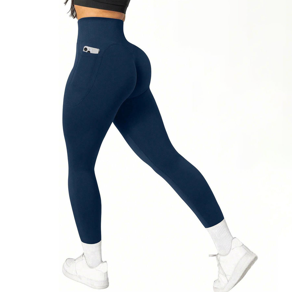 Women's high-waist pocketed athletic leggings
