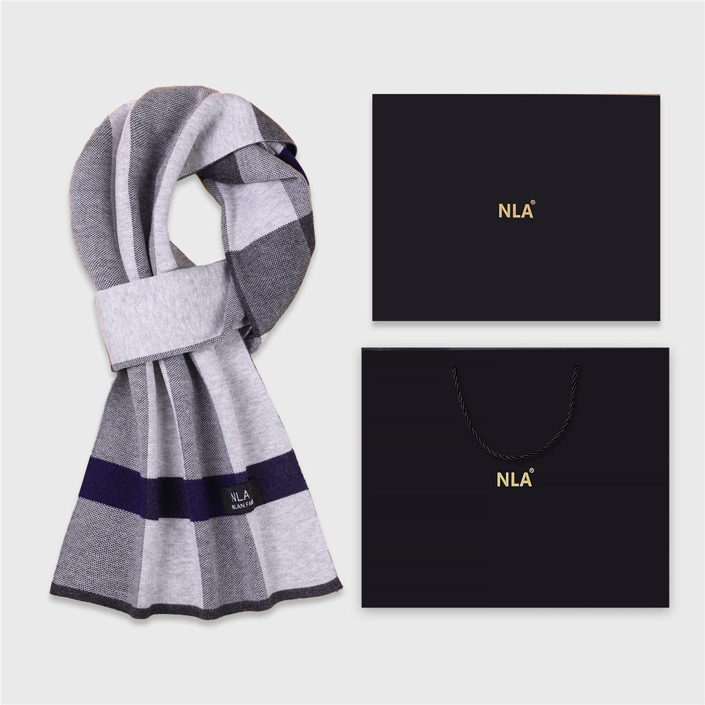 Men's Wool Scarf Men's Winter Warm Knitted Scarf teemdrop