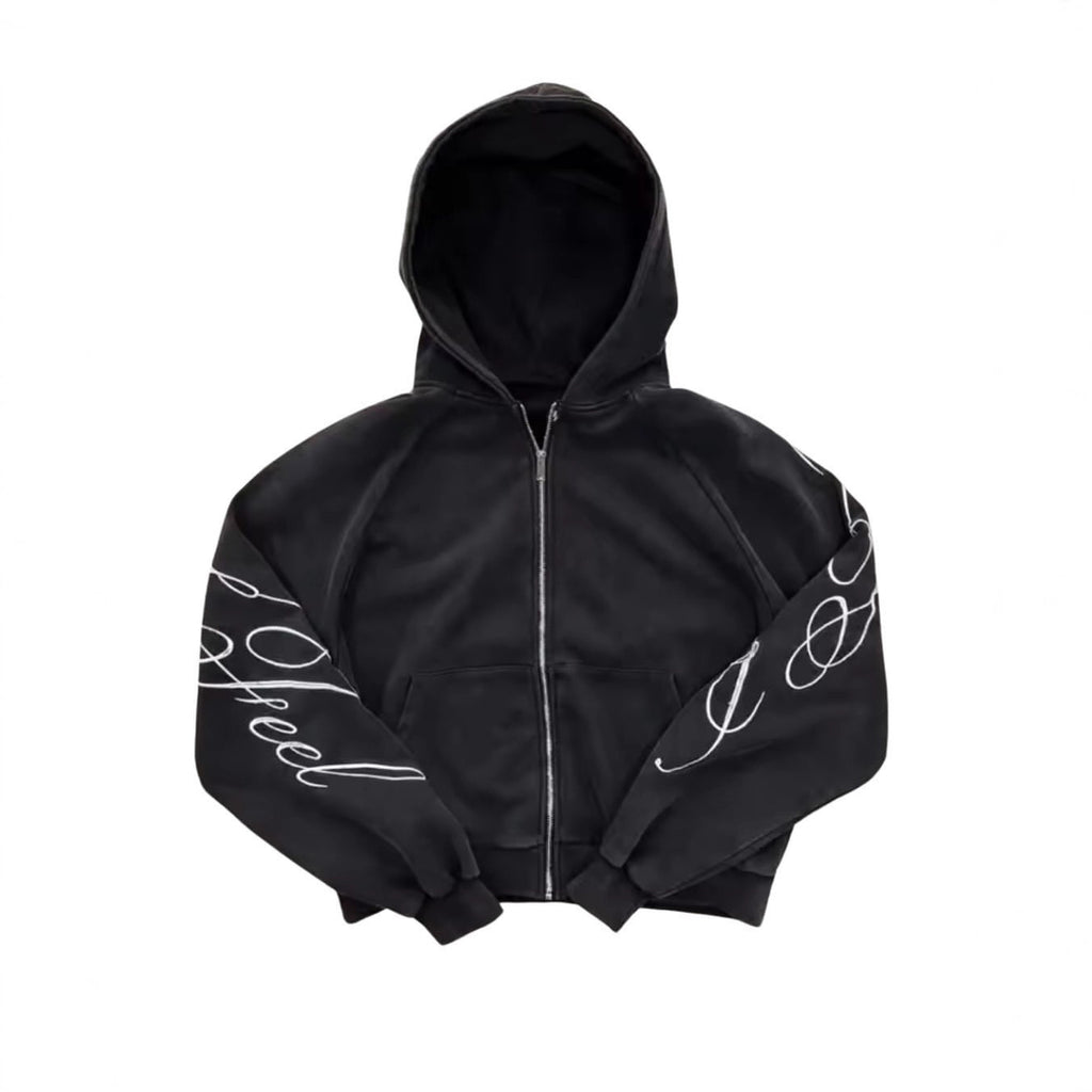 Women Letter Print Hooded Sweatshirt
