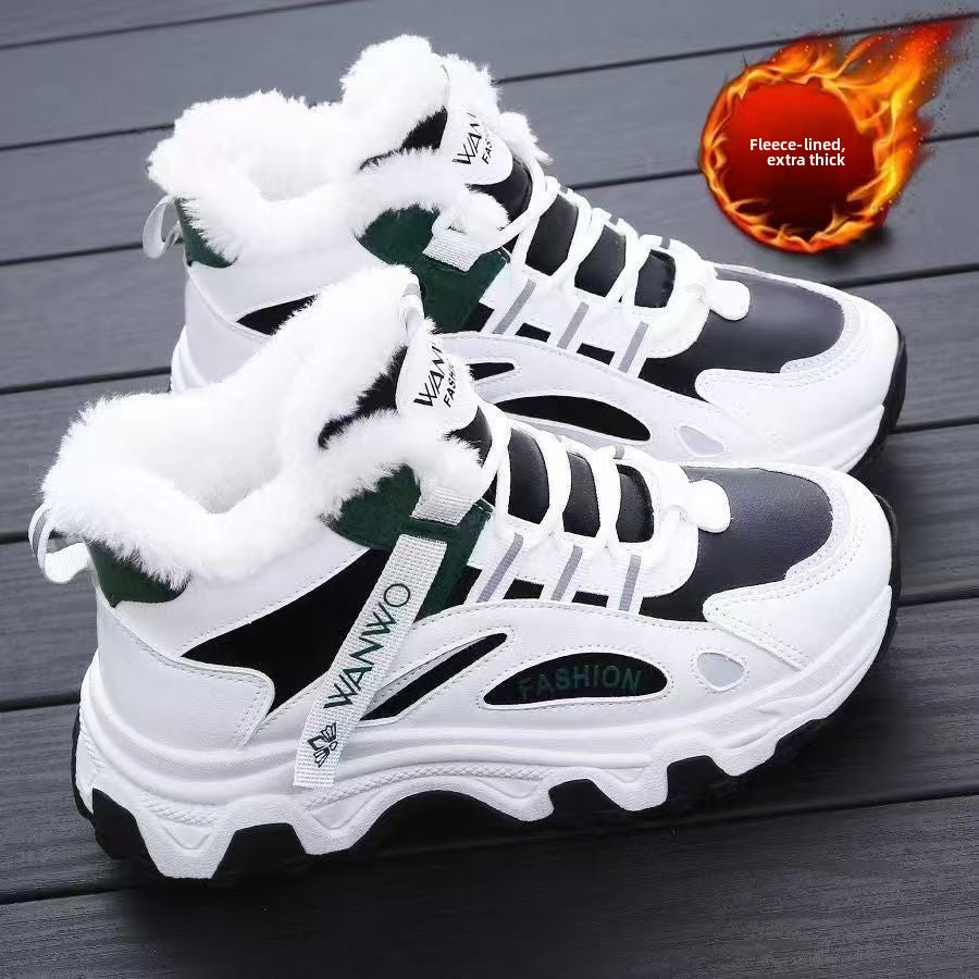 Women's Winter Fleece-Lined Martin Style Snow Boots teemdrop