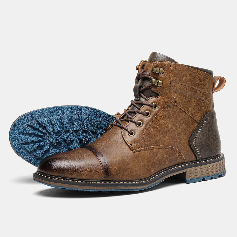 Large Size Men's Martin Boots Side Zipper Work Boots