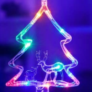 Christmas decoration star-shaped tree wreath luminous suction plate lamp