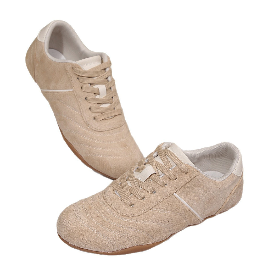 Women's Breathable Flat-Soled Casual Sneakers with Round Toe, PU Upper, and Slip-On Closure teemdrop