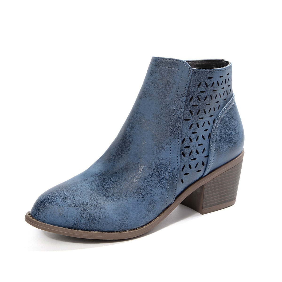 Women's Boots Thick Heel Round Toe teemdrop